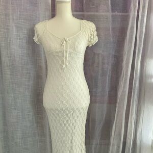 Elegant White Lace Dress